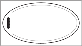 Oval Luggage Tag with Writable Back Template