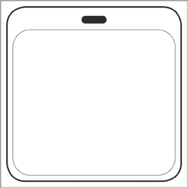 Square luggage bag tag with writable back Template