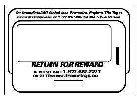 lost luggage tag