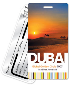 Luggage Tag with Pocket and Contact Card