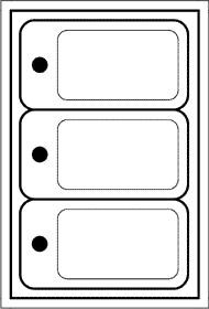 3-up Key Tag Template